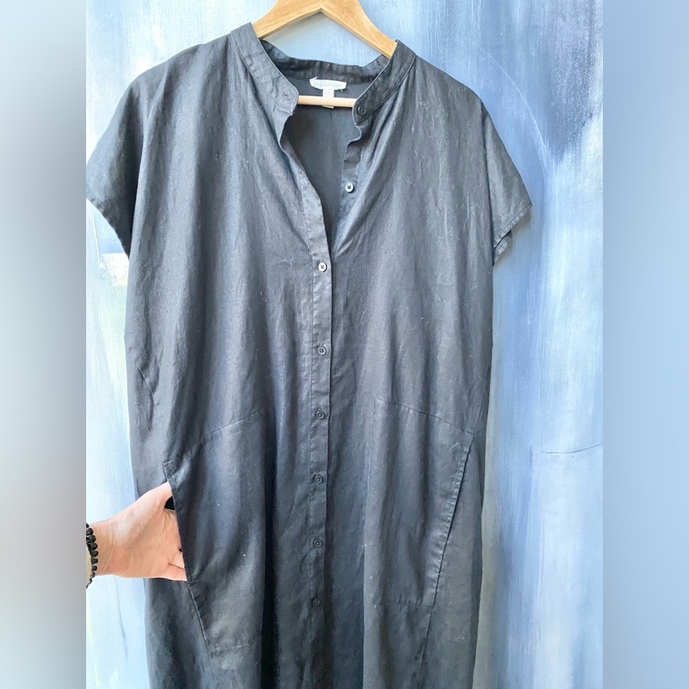 Eileen Fisher Black Mini Dress - Picture 4 of 8